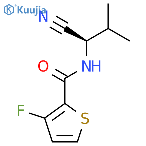 N-[(1R)-1-cyano-2-methylpropyl]-3-fluorothiophene-2-carboxamide structure