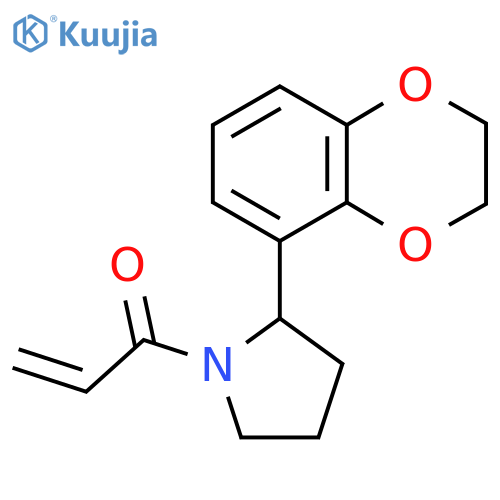 1-[2-(2,3-Dihydro-1,4-benzodioxin-5-yl)pyrrolidin-1-yl]prop-2-en-1-one structure