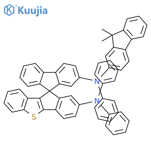 Spiro[10H-benz[b]indeno[2,1-d]thiophene-10,9'-[9H]fluorene]-2,2'-diamine, N2'-(9,9-dimethyl-9H-fluoren-2-yl)-N2,N2,N2'-triphenyl- structure