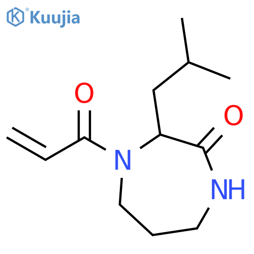 Hexahydro-3-(2-methylpropyl)-4-(1-oxo-2-propen-1-yl)-2H-1,4-diazepin-2-one structure