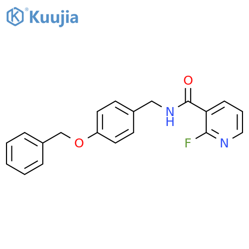 N-{4-(benzyloxy)phenylmethyl}-2-fluoropyridine-3-carboxamide structure