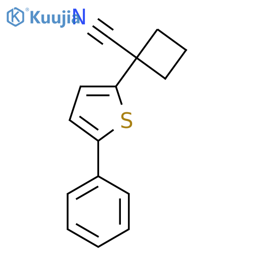1-(5-phenylthiophen-2-yl)cyclobutane-1-carbonitrile structure