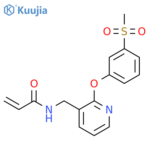N-{[2-(3-methanesulfonylphenoxy)pyridin-3-yl]methyl}prop-2-enamide structure