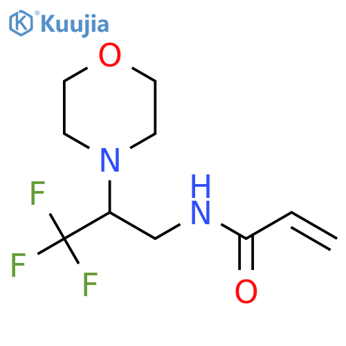 N-[3,3,3-trifluoro-2-(morpholin-4-yl)propyl]prop-2-enamide structure
