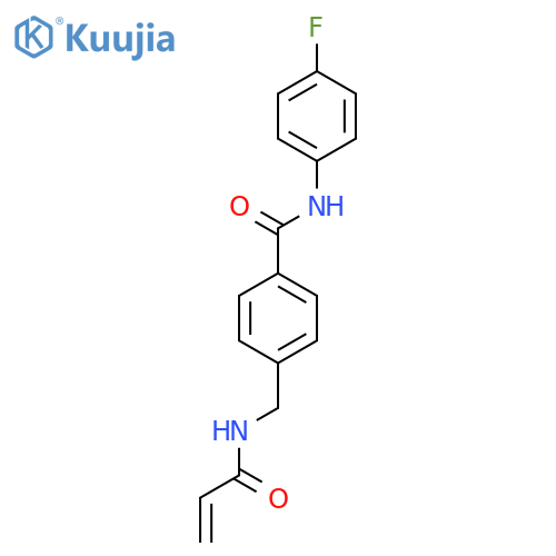 N-(4-fluorophenyl)-4-[(prop-2-enamido)methyl]benzamide structure