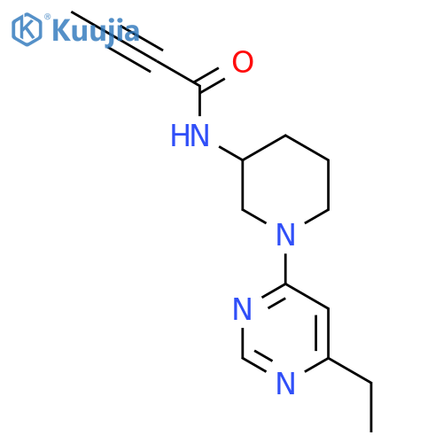N-1-(6-ethylpyrimidin-4-yl)piperidin-3-ylbut-2-ynamide structure
