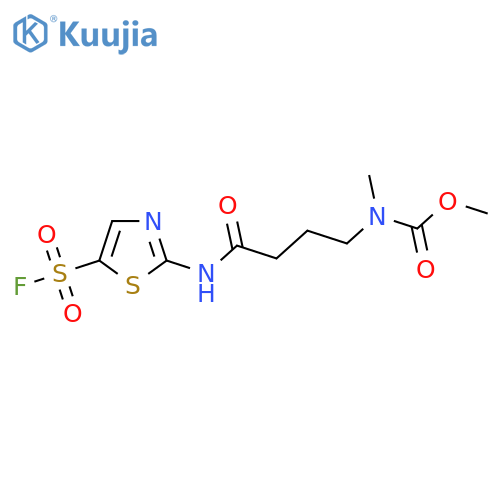 methyl N-(3-{[5-(fluorosulfonyl)-1,3-thiazol-2-yl]carbamoyl}propyl)-N-methylcarbamate structure