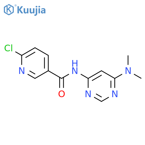 6-chloro-N-6-(dimethylamino)pyrimidin-4-ylpyridine-3-carboxamide structure
