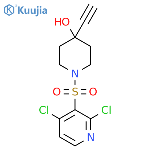 1-[(2,4-Dichloropyridin-3-yl)sulfonyl]-4-ethynylpiperidin-4-ol structure