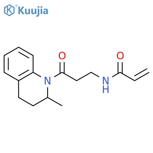 N-3-(2-methyl-1,2,3,4-tetrahydroquinolin-1-yl)-3-oxopropylprop-2-enamide structure