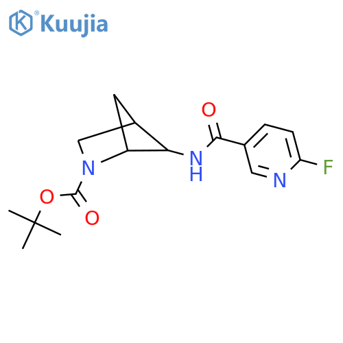 Tert-butyl 5-(6-fluoropyridine-3-amido)-2-azabicyclo[2.1.1]hexane-2-carboxylate structure