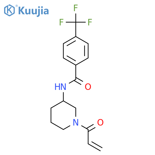 N-[1-(prop-2-enoyl)piperidin-3-yl]-4-(trifluoromethyl)benzamide structure