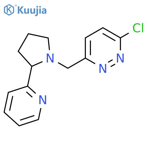 3-chloro-6-{2-(pyridin-2-yl)pyrrolidin-1-ylmethyl}pyridazine structure
