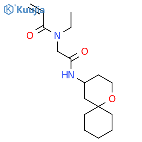 N-ethyl-N-[({1-oxaspiro[5.5]undecan-4-yl}carbamoyl)methyl]prop-2-enamide structure