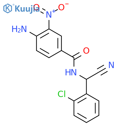4-amino-N-[(2-chlorophenyl)(cyano)methyl]-3-nitrobenzamide structure