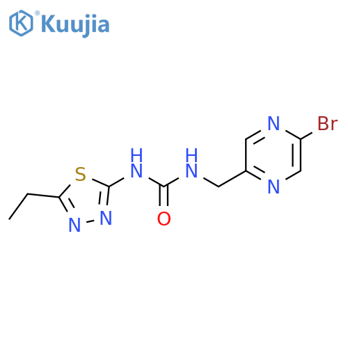 1-(5-bromopyrazin-2-yl)methyl-3-(5-ethyl-1,3,4-thiadiazol-2-yl)urea structure