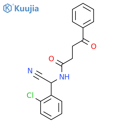 N-[(2-chlorophenyl)(cyano)methyl]-4-oxo-4-phenylbutanamide structure