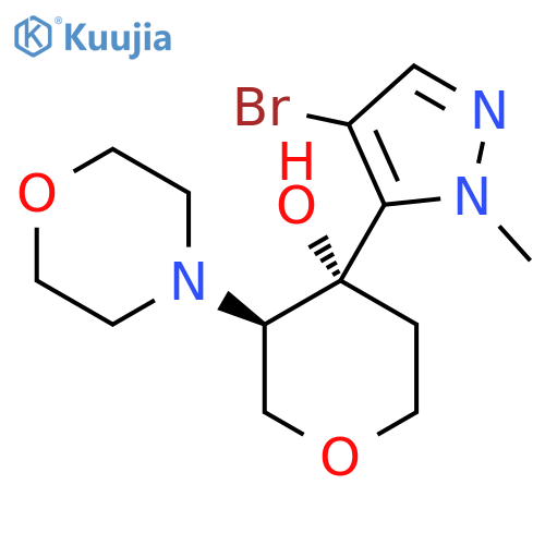 (3R,4R)-4-(4-bromo-1-methyl-1H-pyrazol-5-yl)-3-(morpholin-4-yl)oxan-4-ol structure