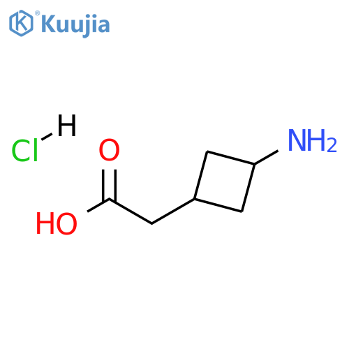 2-(3-aminocyclobutyl)acetic acid;hydrochloride structure