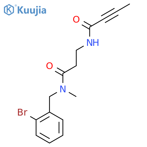 N-(2-{[(2-bromophenyl)methyl](methyl)carbamoyl}ethyl)but-2-ynamide structure