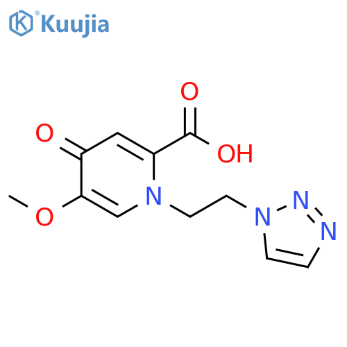 2-Pyridinecarboxylic acid, 1,4-dihydro-5-methoxy-4-oxo-1-[2-(1H-1,2,3-triazol-1-yl)ethyl]- structure