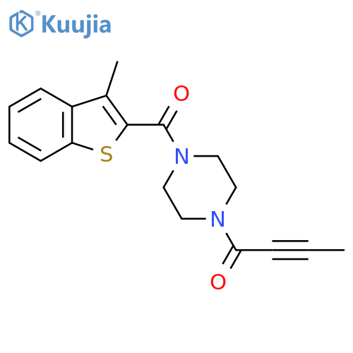 1-[4-(3-Methyl-1-benzothiophene-2-carbonyl)piperazin-1-yl]but-2-yn-1-one structure