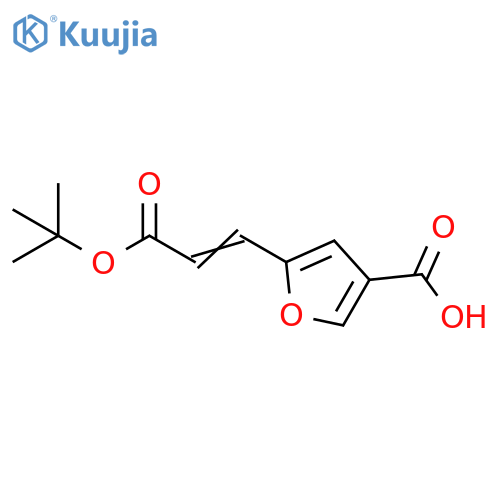 5-(1E)-3-(tert-butoxy)-3-oxoprop-1-en-1-ylfuran-3-carboxylic acid structure