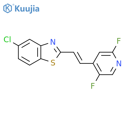5-chloro-2-2-(2,5-difluoropyridin-4-yl)ethenyl-1,3-benzothiazole structure