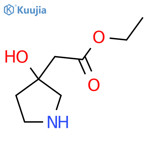 Ethyl 2-(3-hydroxypyrrolidin-3-yl)acetate structure