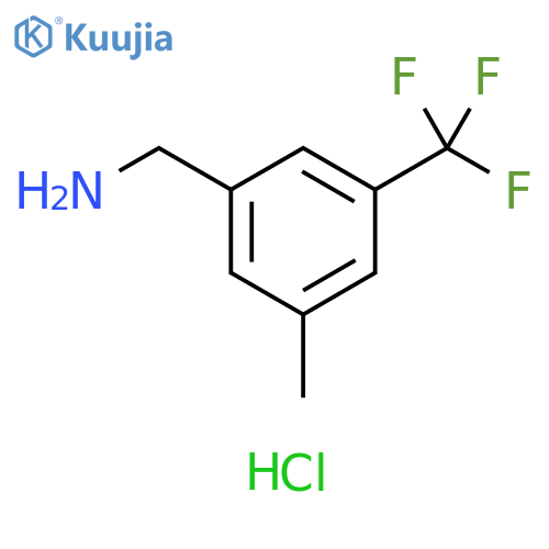 Benzenemethanamine, 3-methyl-5-(trifluoromethyl)-, hydrochloride (1:1) structure