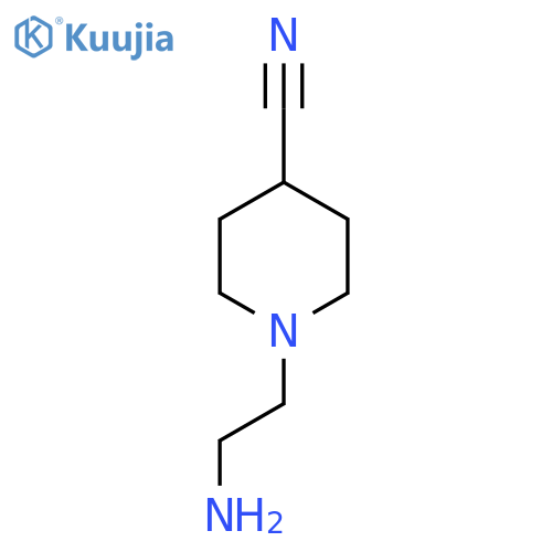 1-(2-Aminoethyl)piperidine-4-carbonitrile structure