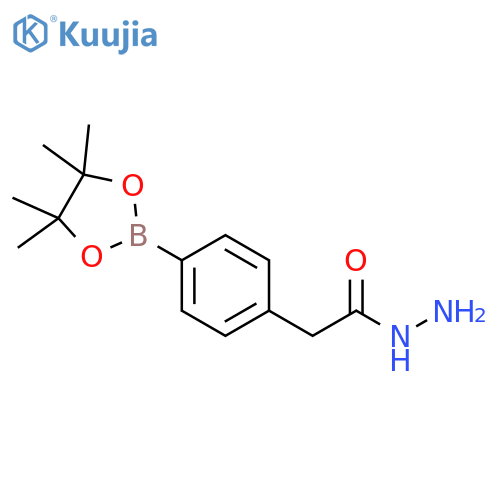 2-(4-(4,4,5,5-Tetramethyl-1,3,2-dioxaborolan-2-yl)phenyl)acetohydrazide structure