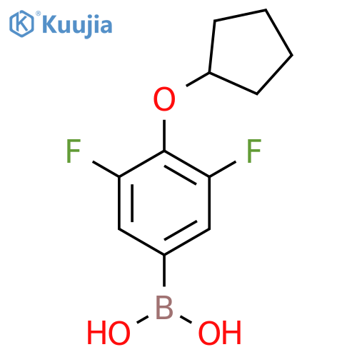 4-(Cyclopentyloxy)-3,5-difluorophenylboronic acid structure