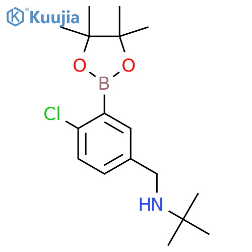 5-(N-t-Butylaminomethyl)-2-chlorophenylboronic acid, pinacol ester structure