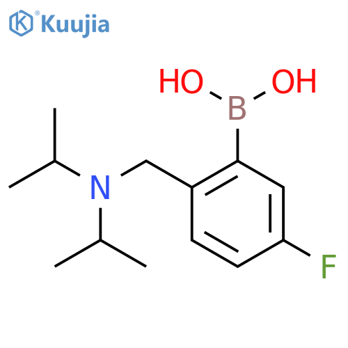 2-((Diisopropylamino)methyl)-5-fluorophenylboronic acid structure