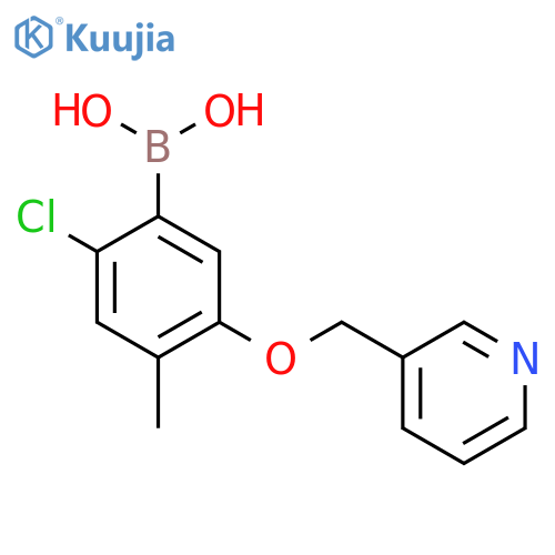 [2-Chloro-4-methyl-5-(pyridin-3-ylmethoxy)phenyl]boronic acid structure