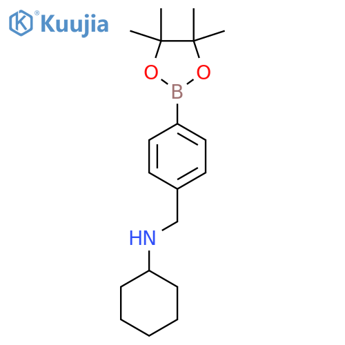 4-(Cyclohexyl)aminomethylphenylboronic acid pinacol ester structure
