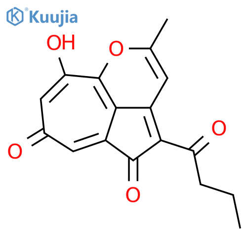 9-Hydroxy-2-methyl-4-(1-oxobutyl)azuleno[8,1-bc]pyran-5,7-dione structure