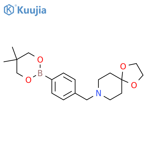 1,4-Dioxa-8-azaspiro[4.5]decane, 8-[[4-(5,5-dimethyl-1,3,2-dioxaborinan-2-yl)phenyl]methyl]- structure