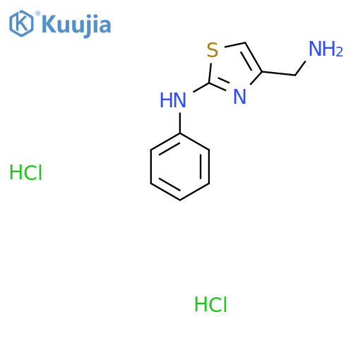 (4-Aminomethyl-thiazol-2-yl)-phenyl-amine dihydrochloride structure