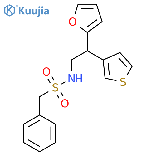 N-[2-(furan-2-yl)-2-(thiophen-3-yl)ethyl]-1-phenylmethanesulfonamide structure
