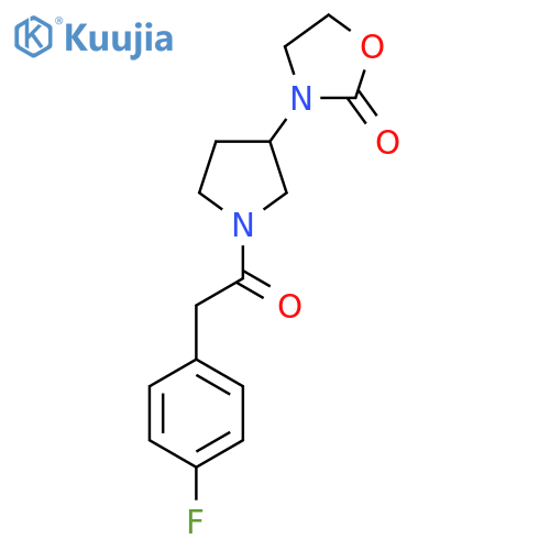 3-{1-[2-(4-Fluorophenyl)acetyl]pyrrolidin-3-yl}-1,3-oxazolidin-2-one structure