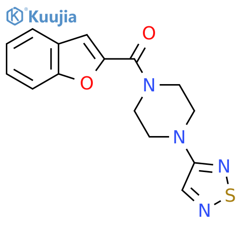 1-(1-benzofuran-2-carbonyl)-4-(1,2,5-thiadiazol-3-yl)piperazine structure