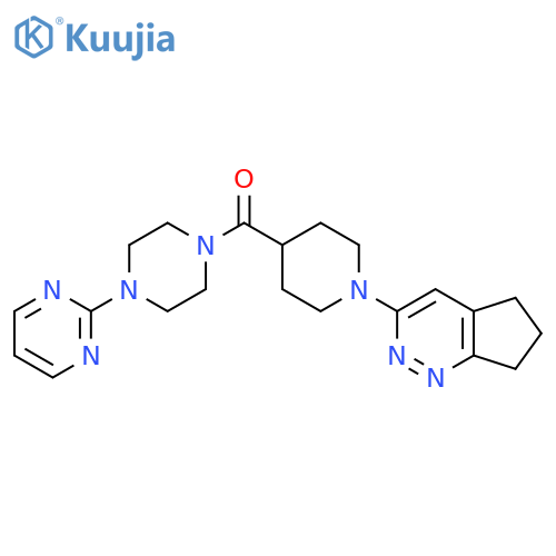 2-[4-(1-{5H,6H,7H-cyclopenta[c]pyridazin-3-yl}piperidine-4-carbonyl)piperazin-1-yl]pyrimidine structure