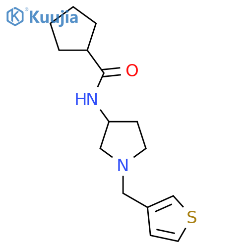 N-{1-[(thiophen-3-yl)methyl]pyrrolidin-3-yl}cyclopentanecarboxamide structure