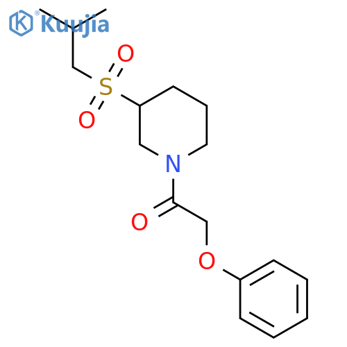 1-3-(2-methylpropanesulfonyl)piperidin-1-yl-2-phenoxyethan-1-one structure