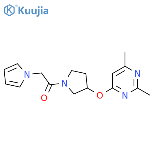 1-{3-(2,6-dimethylpyrimidin-4-yl)oxypyrrolidin-1-yl}-2-(1H-pyrrol-1-yl)ethan-1-one structure