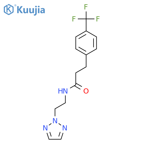 N-2-(2H-1,2,3-triazol-2-yl)ethyl-3-4-(trifluoromethyl)phenylpropanamide structure