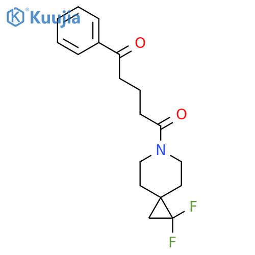 1-{1,1-Difluoro-6-azaspiro[2.5]octan-6-yl}-5-phenylpentane-1,5-dione structure