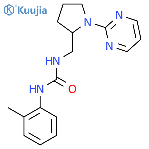 1-(2-Methylphenyl)-3-{[1-(pyrimidin-2-yl)pyrrolidin-2-yl]methyl}urea structure